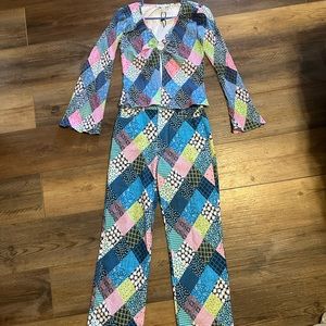 Another Girl Patchwork 2-Piece Set